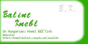 balint knebl business card